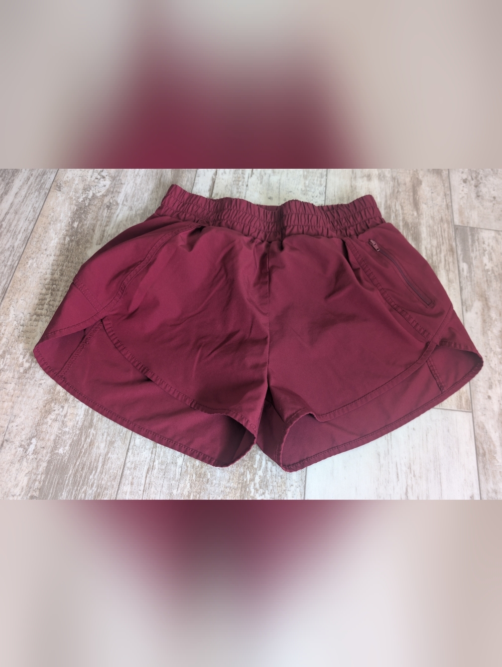 Blooming Jelly Women’s Elastic Waist Athletic Shorts - Burgundy